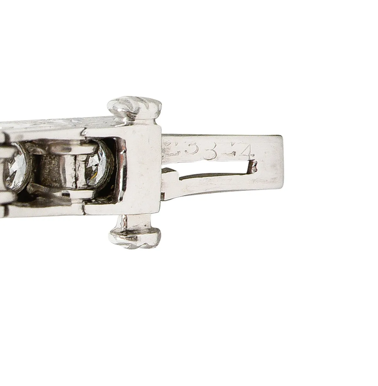 Art Deco 6.30 CTW Sapphire Diamond Platinum Line Bracelet